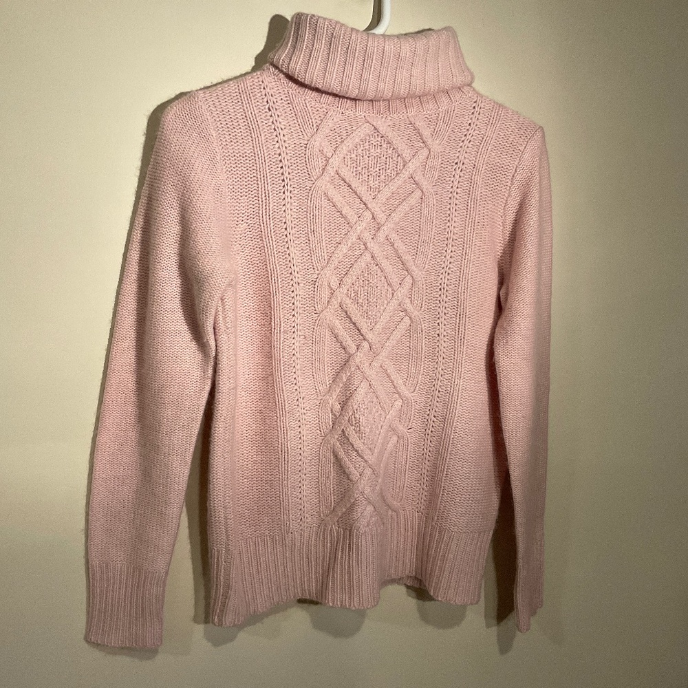 J. Crew - Cambridge Cable Knit Sweater Light Pink Size S